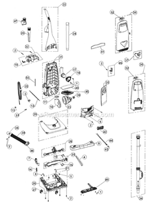 Part Location Diagram of RO-863147 Dirt Devil Latch, Frnt Panel Du6520